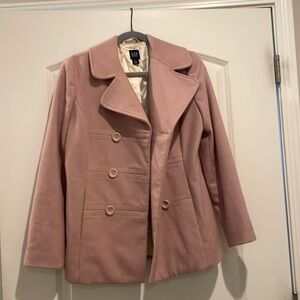 Mauve wool pea coat. Used in good condition. Gap size medium.